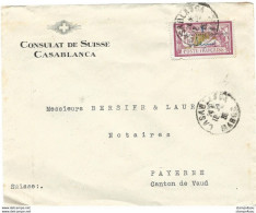 281 - 11 - Enveloppe Envoyée Du Consulat Suisse Casablanca En Suisse 1926 - Briefe U. Dokumente