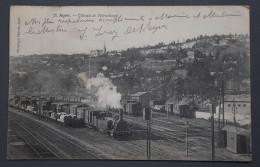 Agen - 28 - Côteau De L'Ermitage - Belle Vue Sur La Station Et Animation Ferroviaire - Phototypie Ferret-circulé En 1903 - Agen