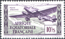 AFRICA EQUATORIALE FRANCESE, AIRMAIL, 10,75 Fr., 1943, NUOVO (MNH**) Mi:FR-EQ 207, Scott:FR-EQ C23J, Yt:FR-EQ PA39 - Nuevos