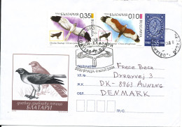 Bulgaria Uprated Postal Stationery FDC 9-5-2006 BIRDS And Sent To Denmark 22-5-2006 - Covers & Documents