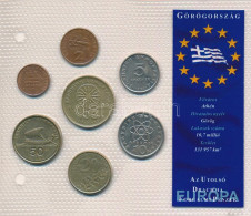 Görögország 1986-1992. 1D-100D (7xklf) "Európa Utolsó Pénzei" Vákuumcsomagolt Forgalmi összeállítás T:AU,XF Greece 1986- - Zonder Classificatie