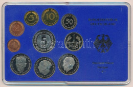 NSZK 1979F 1pf-5M (10xklf) Forgalmi Sor Műanyag Dísztokban T:PP  FRG 1979F 1 Pfennig - 5 Mark (10xdiff) Coin Set In Plas - Zonder Classificatie