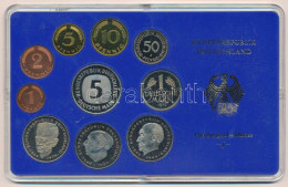 NSZK 1979J 1pf-5M (10xklf) Forgalmi Sor Műanyag Dísztokban T:PP  FRG 1979J 1 Pfennig - 5 Mark (10xdiff) Coin Set In Plas - Unclassified