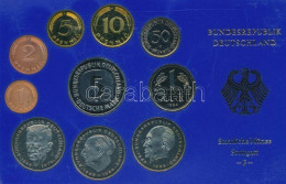 NSZK 1984F 1pf-5M (10xklf) Forgalmi Sor Kissé Karcos Műanyag Dísztokban T:PP FRG 1984F 1 Pfennig - 5 Mark (10xdiff) Coin - Unclassified
