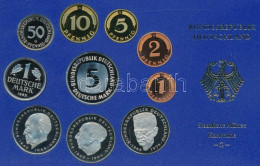 NSZK 1985G 1pf-5M (10xklf) Forgalmi Sor Műanyag Dísztokban T:PP FRG 1985G 1 Pfennig - 5 Mark (10xdiff) Coin Set In Plast - Unclassified