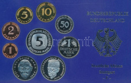NSZK 1989F 1pf-5M (9xklf) Forgalmi Sor Műanyag Dísztokban T:PP FRG 1989F 1 Pfennig - 5 Mark (9xdiff) Coin Set In Plastic - Unclassified