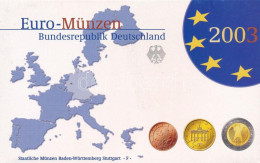 Németország 2003F 1c-2E (8xklf) Forgalmi Szett Műanyag és Papírtokban T:PP Kis Patina Germany 2003F 1 Cent - 2 Euro (8xd - Non Classés