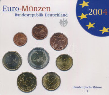Németország 2004J 1c-2E (8xklf) Forgalmi Szett Műanyag Tokban T:UNC Germany 2004J 1 Cent - 2 Euro (8xdiff) Coin Set In P - Zonder Classificatie