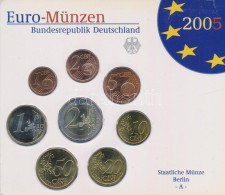 Németország 2005A 1c-2E (8xklf) Forgalmi Szett Műanyag Tokban T:UNC Germany 2005A 1 Cent - 2 Euro (8xdiff) Coin Set In P - Unclassified