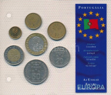 Portugália 1988-1999. 1Esc-200Esc (7xklf) "Európa Utolsó Pénzei" Vákuumcsomagolt Forgalmi összeállítás T:XF,VF Portugal  - Unclassified