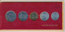 Vatikán 1975. 5L-100L (5xklf) Forgalmi Sor Eredeti Tokban T:UNC Patina Vatican 1975. 5 Lire - 100 Lire (5xdiff) Coin Set - Non Classés