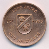Németország / NSZK 1975. "Bad Salzungen 775-1975" Kétoldalas Br Emlékérem (40mm) T:1-,2 Patina, Ph, Karc Germany / GFR 1 - Unclassified