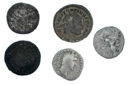 Római Birodalom 5db-os érmetétel, Közte 3db Ag Denarius (Sabina, Antoninus Pius, I. Constantinus) T:XF-F Roman Empire 5p - Ohne Zuordnung