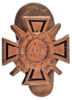 ~1940. "Tűzkereszt I. Fokozata" Bronz Miniatűr Gomblyukjelvénye (14x14mm) T:1- Hungary ~1940. Miniature Of "Hungarian Fi - Non Classés