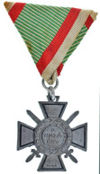 1942. "Tűzkereszt I. Fokozata" Hadifém Kitüntetés Eredeti Mellszalaggal T:XF Hungary 1942. "Fire Cross, 1st Class" War M - Non Classés
