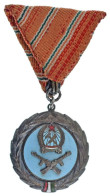 1954. "Szolgálati Érdemérem" Zománcozott, Ezüstözött Bronz Kitüntetés Mellszalagon T:XF  Hungary 1954. "Meritorious Serv - Zonder Classificatie