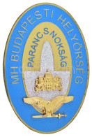 DN "MH BUDAPESTI HELYŐRSÉG PARANCSNOKSÁG" Aranyozott, Műgyantás Plakett Eredeti Dísztokban (81x56mm) T:AU - Zonder Classificatie