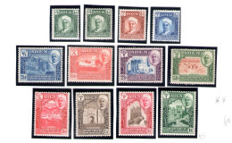 1942-46 ADEN Protector States QU'AITI State Of SHIHR MUKALLA, SG N. 1/11 Set Of 11 MNH/** - Other & Unclassified