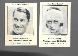 W791 - VIGNETTES CHOCOLAT TOBLER - MAURICE CHEVALIER - ARLETTE MARCHAL - Foto