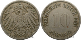 Allemagne - Empire - Guillaume II - 10 Pfennig 1901 G Rare - TTB/XF45 - Mon6469 - 10 Pfennig