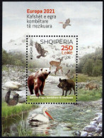 ALBANIA 2021 Europa CEPT. Endangered National Wildlife - Fine S/S MNH - Albanien