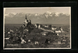 AK Rankweil, Ortsansicht Mit Kirche Aus Der Vogelschau  - Sonstige & Ohne Zuordnung