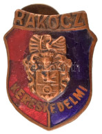 ~1930-1940. "Rákóczi Kereskedelmi Iskola" Zománcozott Bronz Gomblyukjelvény (20x16mm) T:AU,XF - Unclassified