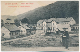 T2/T3 1909 Anina, Stájerlakanina, Steierdorf; Vasútállomás. Hollschütz Kiadása / Eisenbahnstation / Railway Station (fl) - Ohne Zuordnung