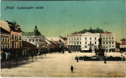 T3 1915 Arad, Szabadság Tér, üzletek / Square, Shops (small Tear) - Unclassified