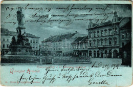 * T4 1899 (Vorläufer) Arad, Szabadság Tér, 13 Vértanú Szobor, Rosenberg és Derestye Gyula üzlete, Fiume Kávéház. H. Bloc - Unclassified
