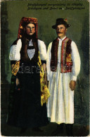 ** T2/T3 Bánffyhunyad, Huedin; Bánffyhunyadi Menyasszony és Vőlegény / Transylvanian Folklore From Huedin (EK) - Non Classés