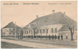 T2/T3 1910 Billéd, Biled; Községháza és Nagy Vendéglő. A. Weiser Photograpisches Atelier / Town Hall, Restaurant (fl) - Unclassified