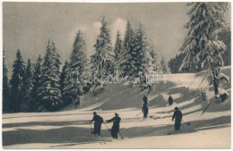 * T4 Brassó, Kronstadt, Brasov; Poiana Ruia / Téli Sport, Síelők / Winter Sport, Skiers (vágott / Cut) - Unclassified