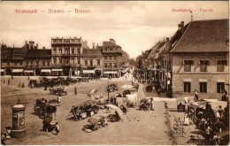 ** T2 Brassó, Kronstadt, Brasov; Marktplatz / Piactér, üzletek / Market Square, Shops - Non Classés