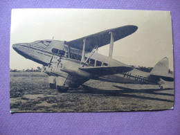 CPA AVIATION AVIONS AVION Biplan AUSTRALIE Quantas Airways DH86 1935 Support = CARTE DOREE Aspect Glacé - 1919-1938