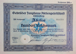 Gebrüder Junghans Aktiengesellschaft  - Schramberg - 1931 - Sonstige & Ohne Zuordnung