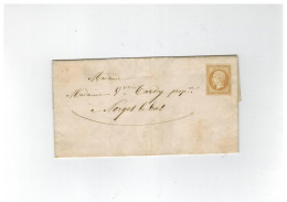 LETTRE NAPOLEON 10C N21 NEUF POUR NORGES LE BAS 1866 - 1862 Napoléon III