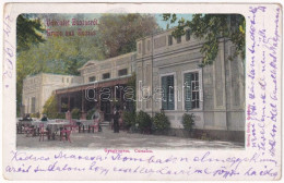T2/T3 1902 Buziás, Gyógyterem Kertje. Herrling Károly Kiadása / Spa Restaurant, Garden (EK) - Unclassified