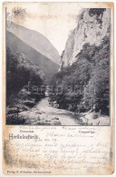 T4 1901 Herkulesfürdő, Baile Herculane; Cserna-völgy. R. Krizsány Kiadása / Csernathal / Cerna Valley (EM) - Unclassified