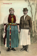 ** T2/T3 Kalotaszeg, Tara Calatei; Pár. Schuster Emil Kiadása / Couple In Folk Costume (fl) - Unclassified