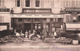 HOTELS ET RESTAURANTS - Devanture Du Grand Café Daroles - Animé - Carte Postale Ancienne - Alberghi & Ristoranti