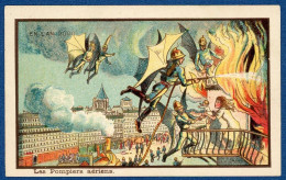 Chromo Anticipation An 2000 Authentique. Début XIXème. Pas Une Reproduction. Pompiers Aériens Sauvetage Bébé - Autres & Non Classés