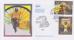 Enveloppe  FDC   1er   Jour    FRANCE    100éme  Edition   Du   TOUR  DE  FRANCE   Cycliste    2013 - 2010-2019