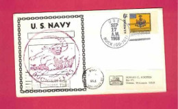 Lettre De 1968 - YT N° 856 - Oblitération U.S.S. Buck - Destroyer - Ships