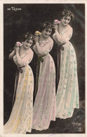 FANTAISIES - Femmes - Femme - En Robe - Fleurs - Colorisé - De Toledo - Carte Postale Ancienne - Women
