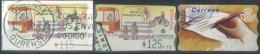 SPAIN - 2099/01 - JUBILEE YEAR, POSTAL QUALITY , & ALIANDRO STAMP LABEL SET OF 3 OF DIFFERENT VALUES, USED . - Gebraucht