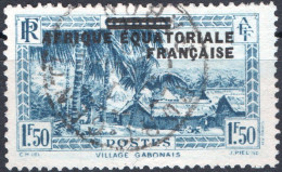 AFRICA EQUATORIALE FRANCESE, FRENCH EQUATORIAL AFRICA, LANDSCAPE, 1936, 1,50 Fr., USATO Mi:FR-EQ 9, Scott:FR-EQ25 - Gebruikt