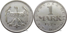 Allemagne - République De Weimar - 1 Mark 1924 D - TTB/XF45 - Mon3891 - 1 Marco & 1 Reichsmark