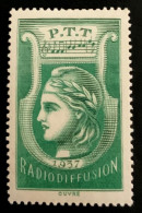 1937 FRANCE N 3 PTT RADIODIFFUSION SANS GOMME - Neufs