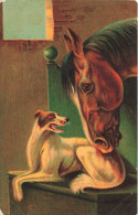 ILLUSTRATEURS - NON SIGNES - Cheval - Chien - Dans Une écurie - Carte Postale Ancienne - Zonder Classificatie